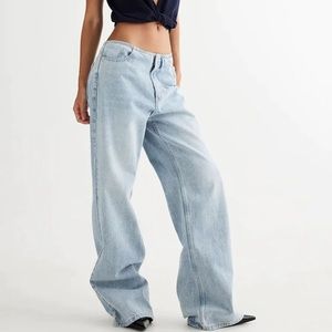 Lioness Light Blue Wide-Leg Jeans